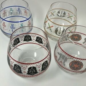 Star Wars Ugly Sweater holiday drink Set of 4